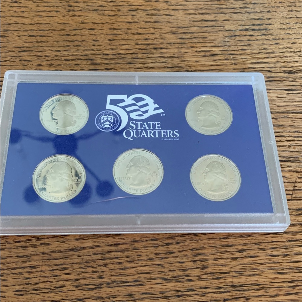 2009 US Mint set of 5 state quarters proof set, Nebraska, Colorado, SD, NV, ND